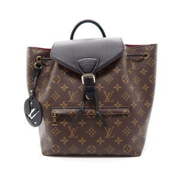 Louis Vuitton Montsouris NM Backpack Brown Black Calfskin Leather - Picture 1 of 9
